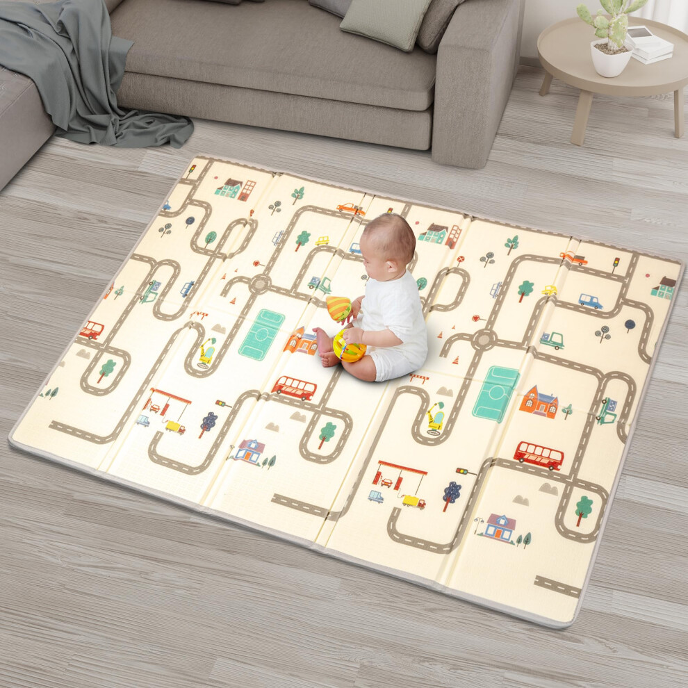 Yumyum's Baby Play Mat - 200X150cm Double-Sided - Soft Waterproof Floor - Foldable Playmat For Toddlers & Infants - Baby Crawling & Playing Mat - For Yum Yum's