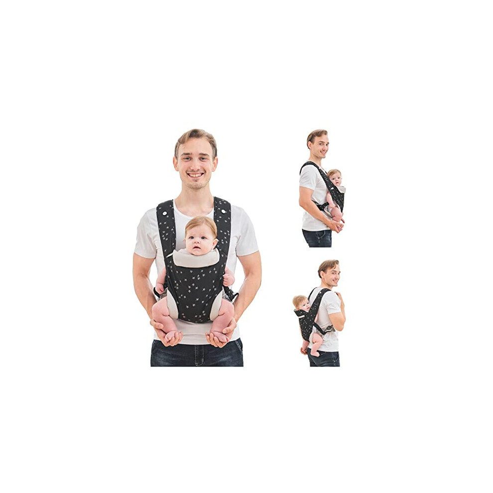 Baby Carriers From Newborn To Toddler Carrier, Ergonomic Baby Sling Carrier, Baby Carrier 6 Months Plus, 4 In 1 With Breathable Air Mesh Infant Carri Huimo