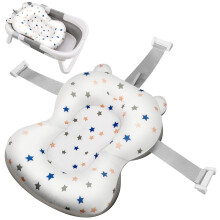 Baby Bath Cushion Bathtub Pad, Baby Bath Mat Pillow Newborn Infant Shower Bath Tub Support Seat Pads, Anti-Slip Baby Bath Cushion Mats Bathing Access