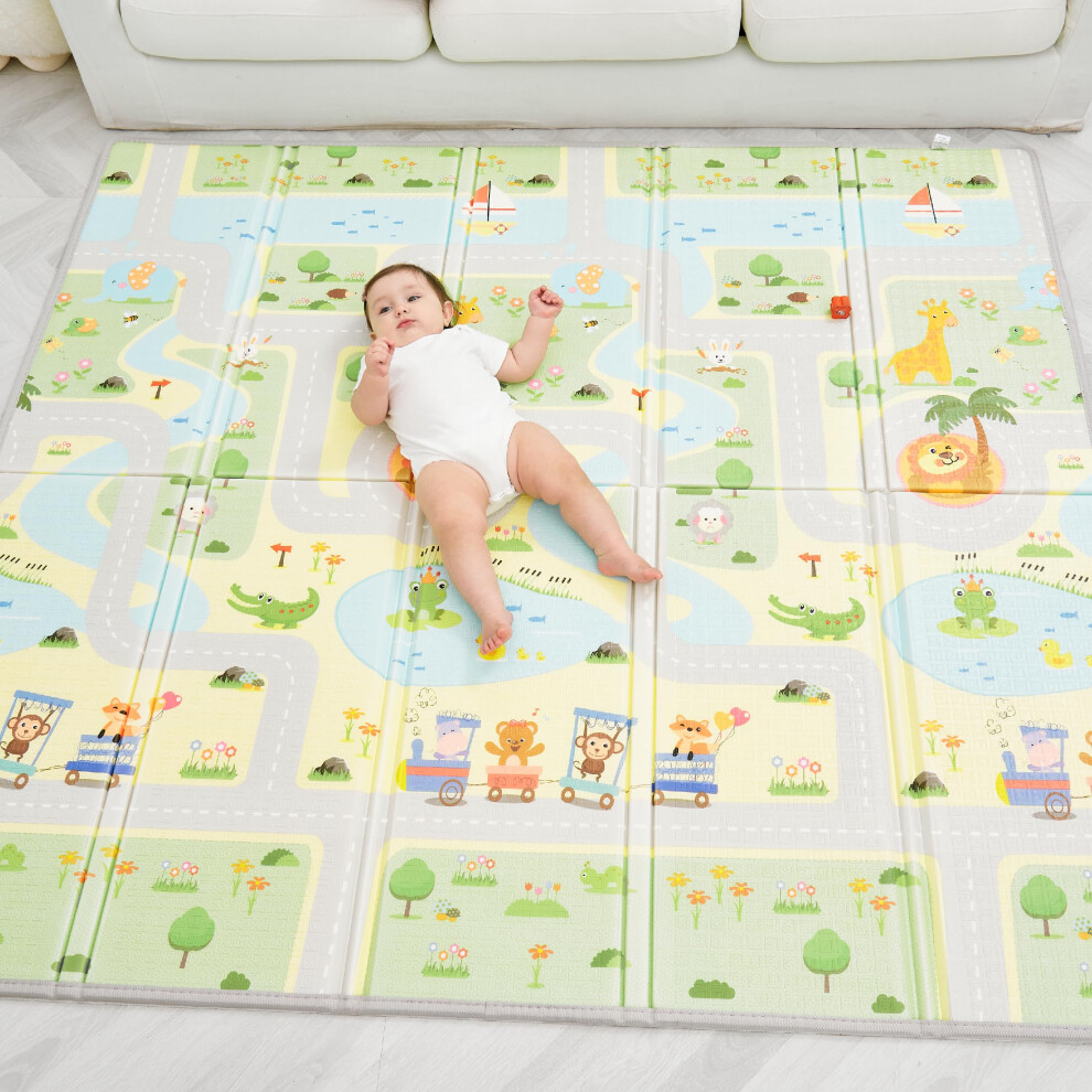 Baby Play Mat 150x180x1cm - Tummy Time Mat - XXL Large Size Baby Play Gym - Foldable Play Mat - Waterproof Foam Baby Play Mat Floor Mat For Kids Todd
