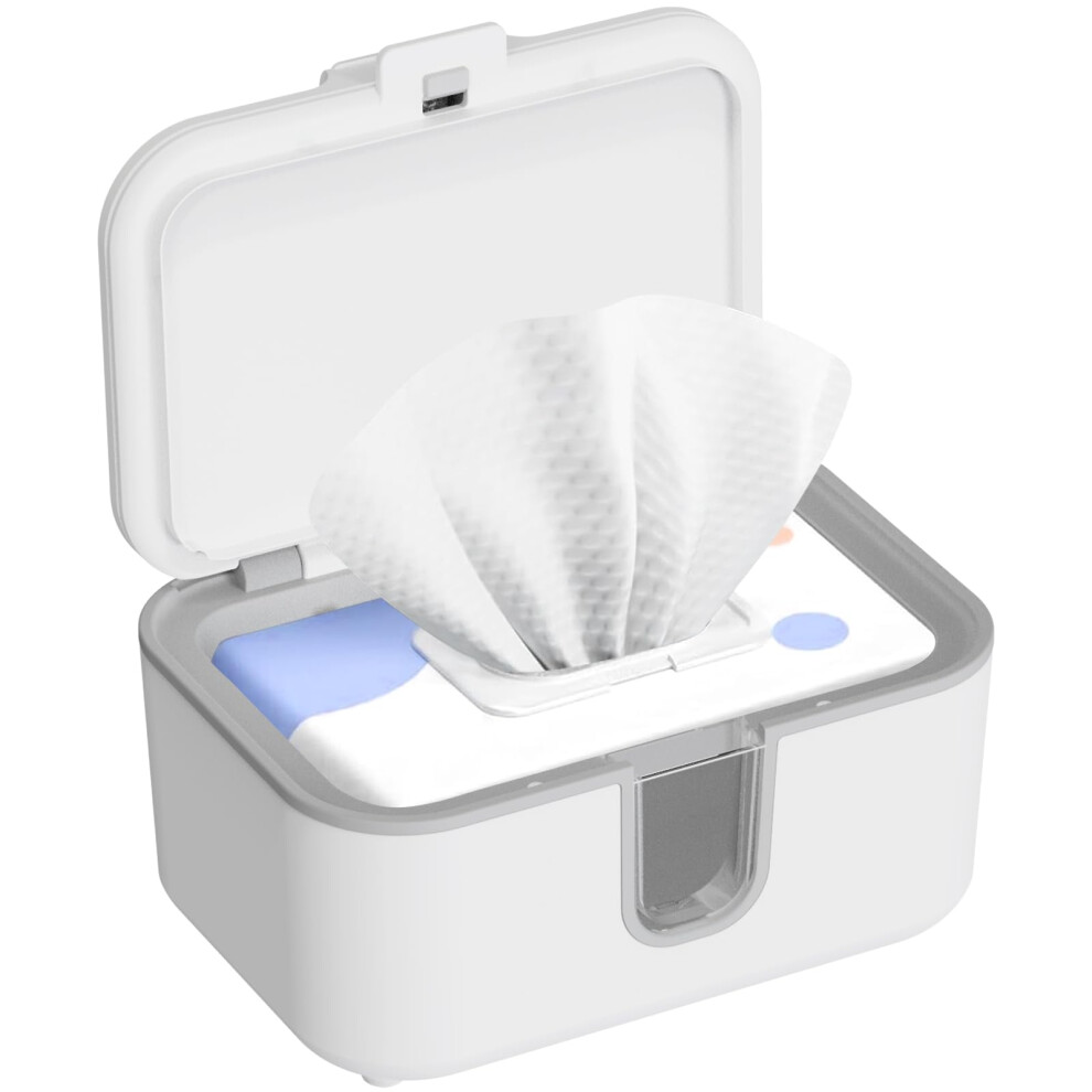 Baby Wipes Warmer, Larger Capacity Wipe Dispenser, Even Heating Diaper Wipe Warmer With Night On/Off Switch Light Kostte