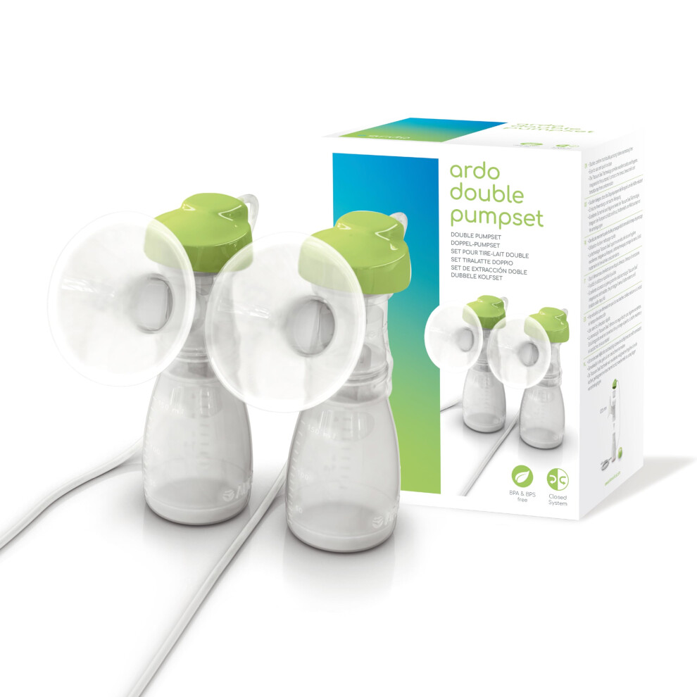 Ardo Double Pump Set - Compatible With All Breast Pumps. Extra Pumping Set For Breast Pump. Bpa Free Replacement Breastfeeding Accessories. Pump