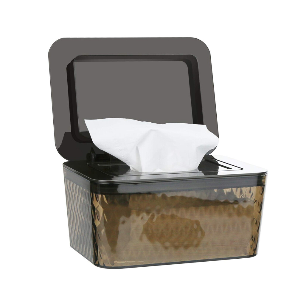 Wet Wipes Box, Large Capacity Wipes Box Container Plastic Wipes Napkin Tissue Holder Dispenser With Dustproof Lid Whchiy