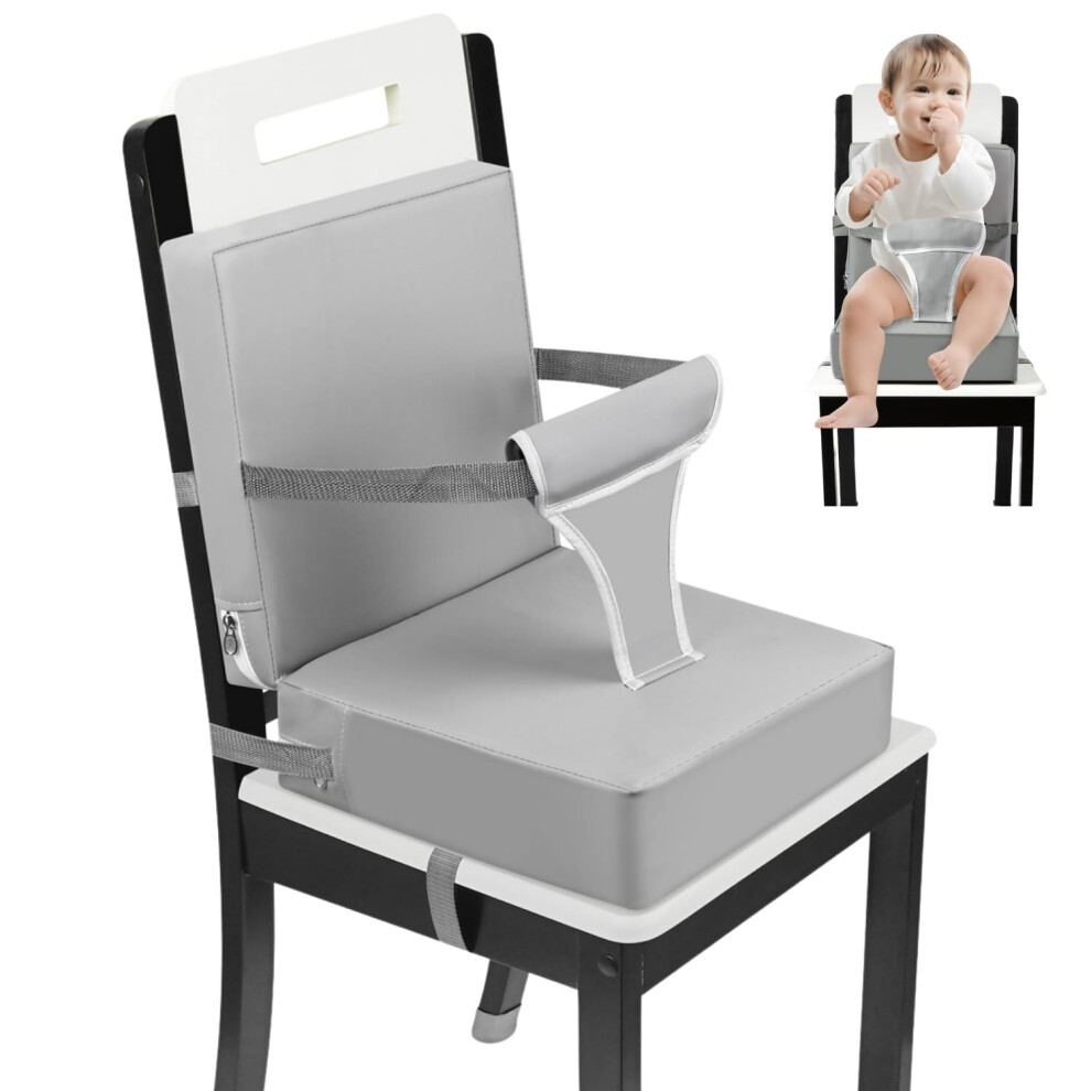 PandaEar Toddler Booster Seat for Dining Table, Portable High Chair Seat, Table Booster Seat for Toddler, Travel Highchair Booster Cushion with Backr