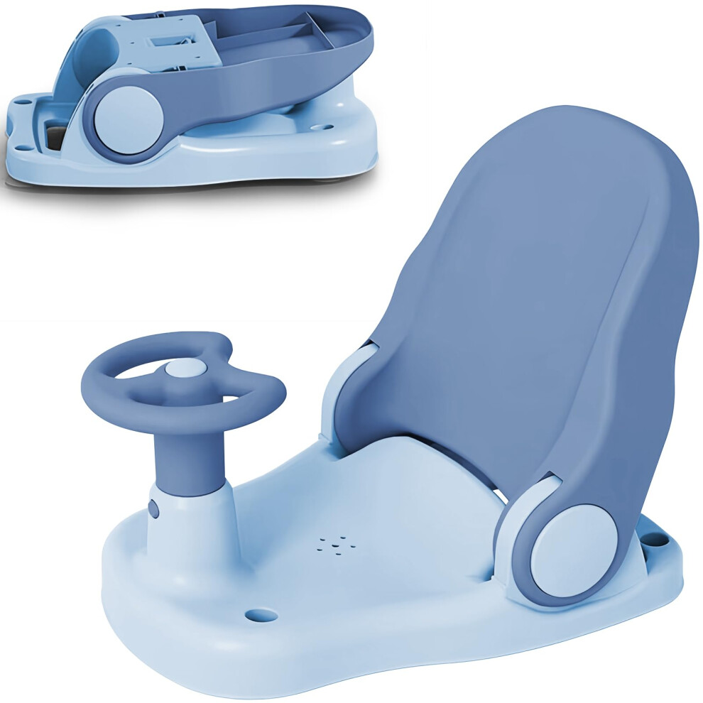 Hibtn Bath Seat 6 Months Plus, Bath Chair for Baby with Adjustable Backrest Suction Cup,Foldable Anti-Slip Baby Shower Chair,Portable Bathtub Seat fo-image-OPC-PK72QJW-NEW