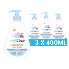 Baby Dove Rich Moisture Head to Toe Wash - Gentle & Nourishing Hair and Body Wash for Babies, Tear-Free Formula, Delicate Fragrance, Keeps Hair and S