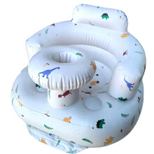 Baby Inflatable Seat for Babies 4-24 Months Built in Air Pump Infant Back Support Sofa Toddler Chair for Sitting Up, Baby Shower Chair Outdoor Seat F