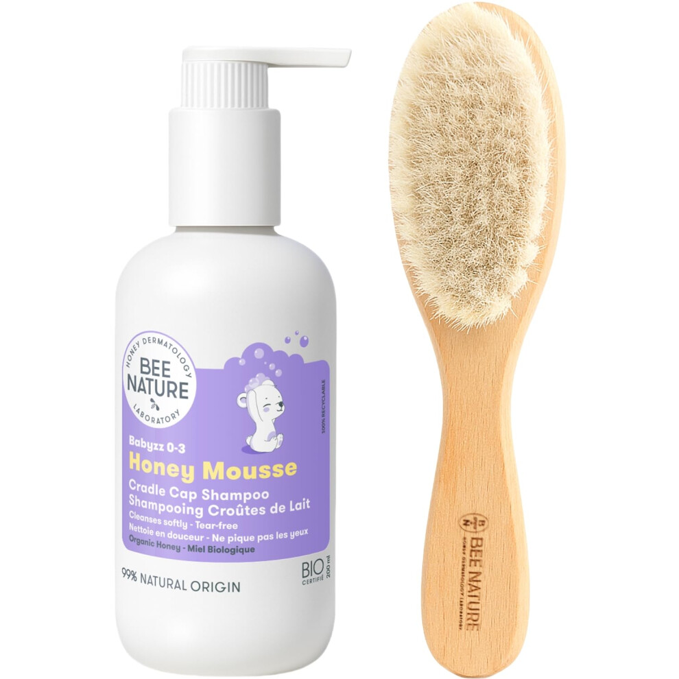Bee Nature - Cradle Cap Kit - Cradle Cap Shampoo and Brush - Cradle Cap Treatment - Suitable for Newborns Toddlers Kids Adults with Dry, Sensitive, P-image-OPC-PK72RZH-NEW