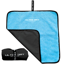 Ultra Dry Change Mat for Outdoor Changing, Surfing & Swimming, Compact, Portable & Soft - Water Resistant Blue/Black