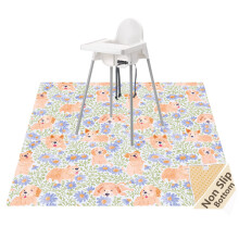 Splat Mat for Under High Chair/Arts/Crafts, Waterproof and Anti-Slip Splash Mat Floor Protector, Washable Highchair Floor Mat, 51 Inch Reusable Messy