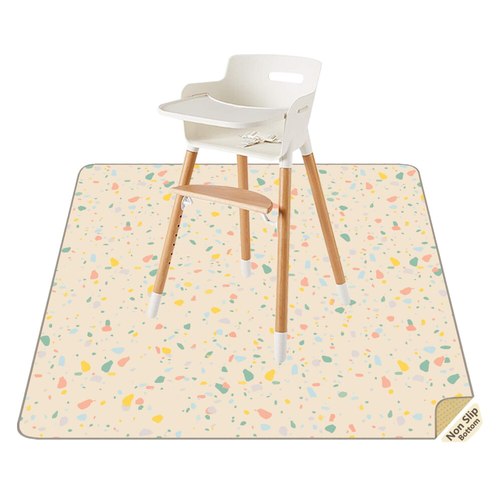 Splat Mat For Under High Chair/Arts/Crafts By 51" Baby Anti-Slip Food Splash And Spill Mat For Eating Mess, Waterproof Floor Protector And T Clcrobd