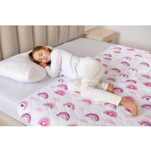 Lynmark Toddler Potty Training Bed Pads - Soft Waterproof Bedwetting Pee Protector Mat for Kids - Multi-Layer Non-Slip Washable Incontinence Mattres