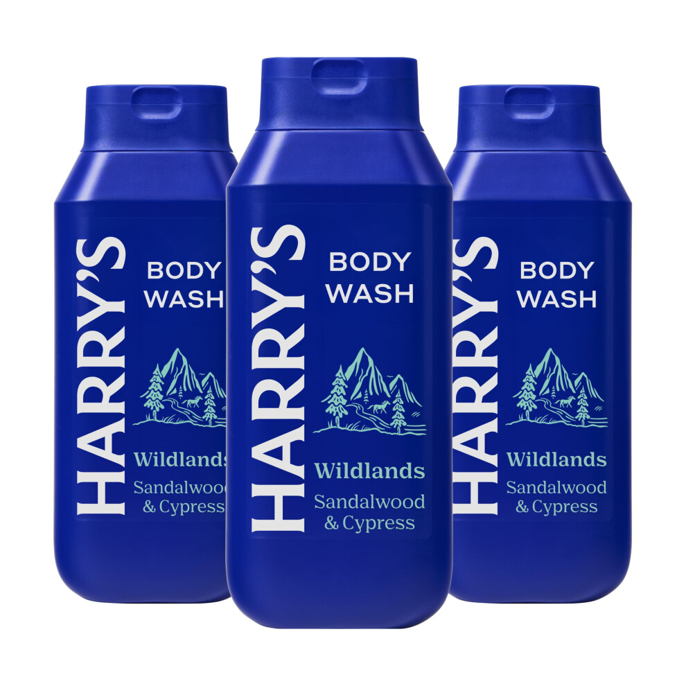 Men's Body Wash, Wildlands, 473Ml, Pack Of 3 - No Parabens, Sulfates, Or Dyes Harry's