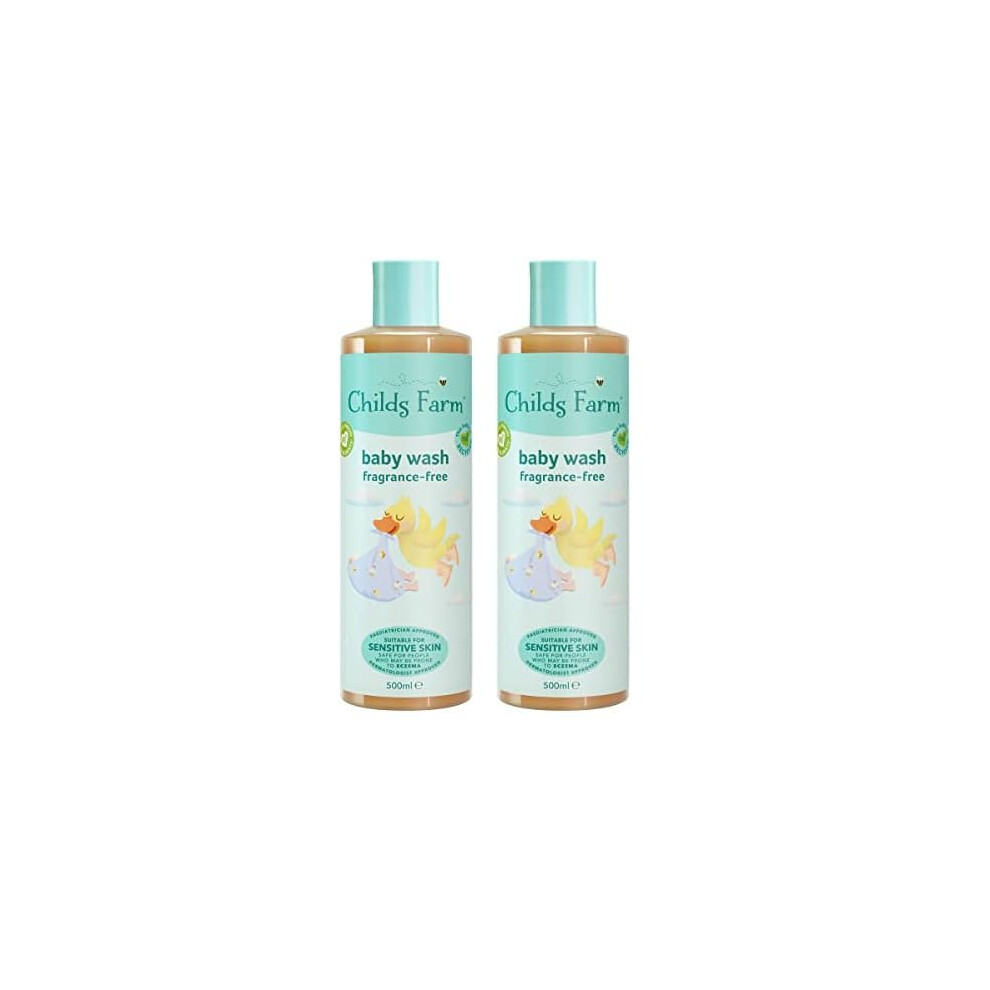 | Baby Body Wash 500Ml | Unfragranced | Gently Cleanses | Suitable Newborns With Dry, Sensitive & Eczema-Prone Skin (Pack Of 2) Childs Farm