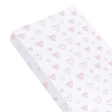 SPRINGSPIRIT Cot Sheet Fitted 60x120cm, 100% Jersey Cotton, Ultra Soft & Breathable Cot Fitted Sheet, Pink Hearts Print