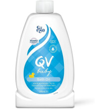 QV Baby Bath Oil, 500ml - with Vitamin E, Delicate, Water-dispersible, Everyday Use, Non-Greasy for Sensitive Skin, Suitable for Face, Body & Hair, B