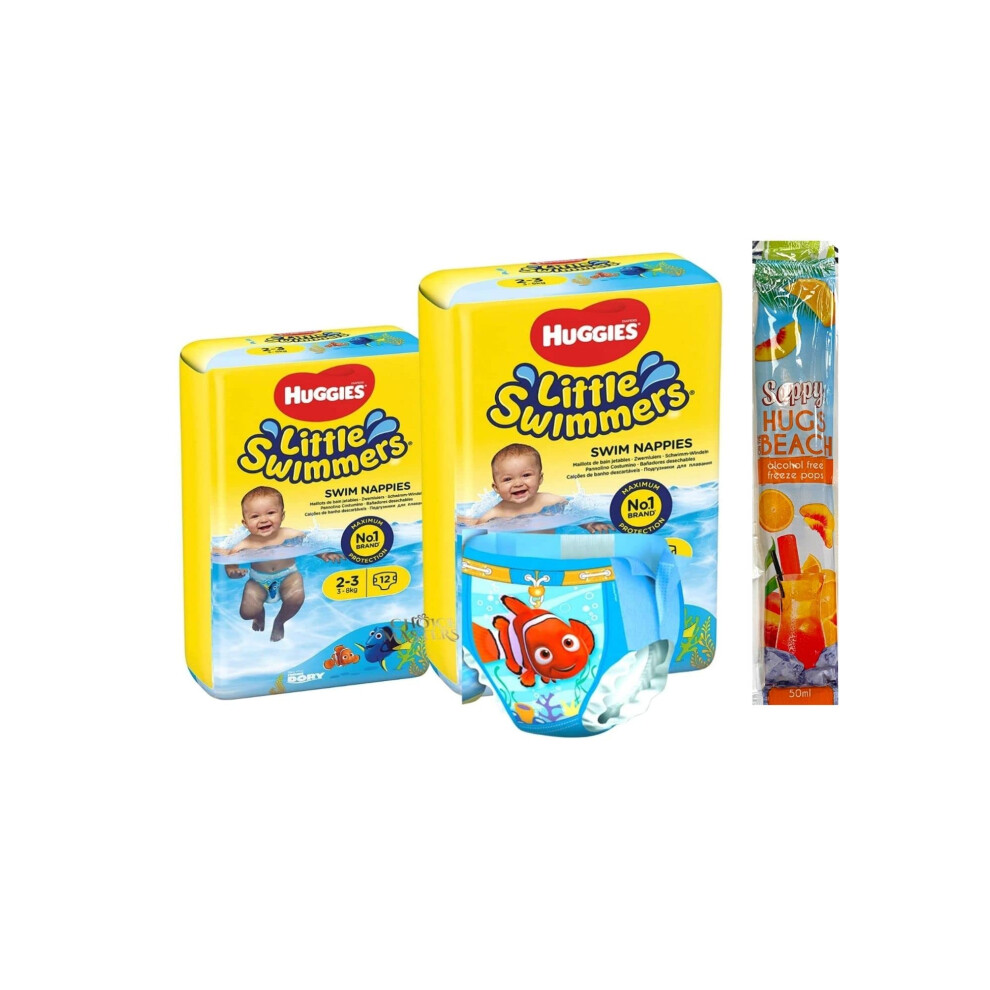 Little Swimmers 2 Pack Disposable Swimming Nappies, Water Nappies Size 2-3, 3kg- 8kg, (2 Packs x 12) 2-3 - 24 Total Baby Toddler Children Waterproof-image-OPC-PK72T6V-NEW