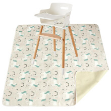 High Chair Splash Mat 110110cm Waterproof Non-Slip Baby Splat Mat Portable High Chair Feeding Mat Reusable Baby Spill Mat High Chair Floor Mat for P