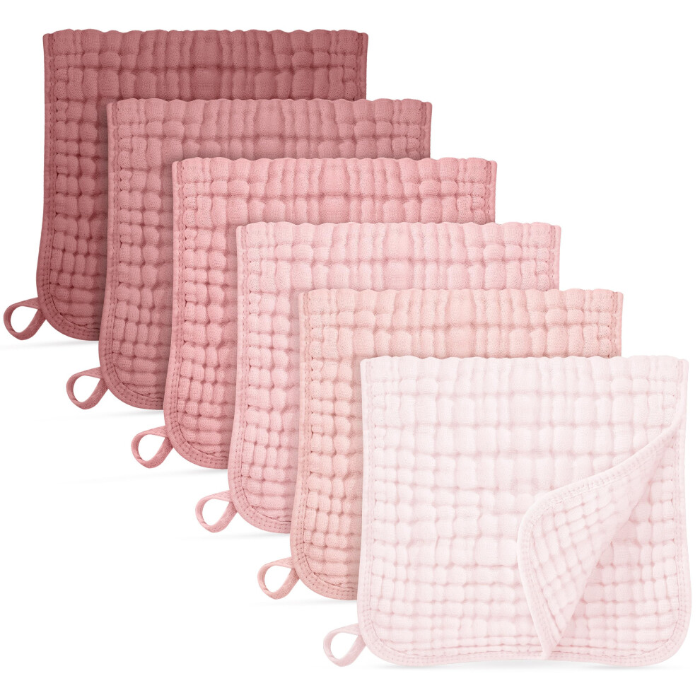 Unnivoll Muslin Cloths for Baby 100% Cotton Muslin Squares Burp Cloths Baby Essentials for Newborn Boys Girls Large 50x25CM Extra Soft and Absorbent
