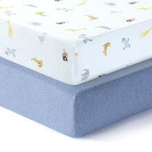 Dreamology Cot Sheets,100% Cotton Jersey, Soft and Breathable fitted sheet,Girls, Boys, Baby Sheets and Crib Sheet,Cotton Fitted Sheet,Cot sheets 120