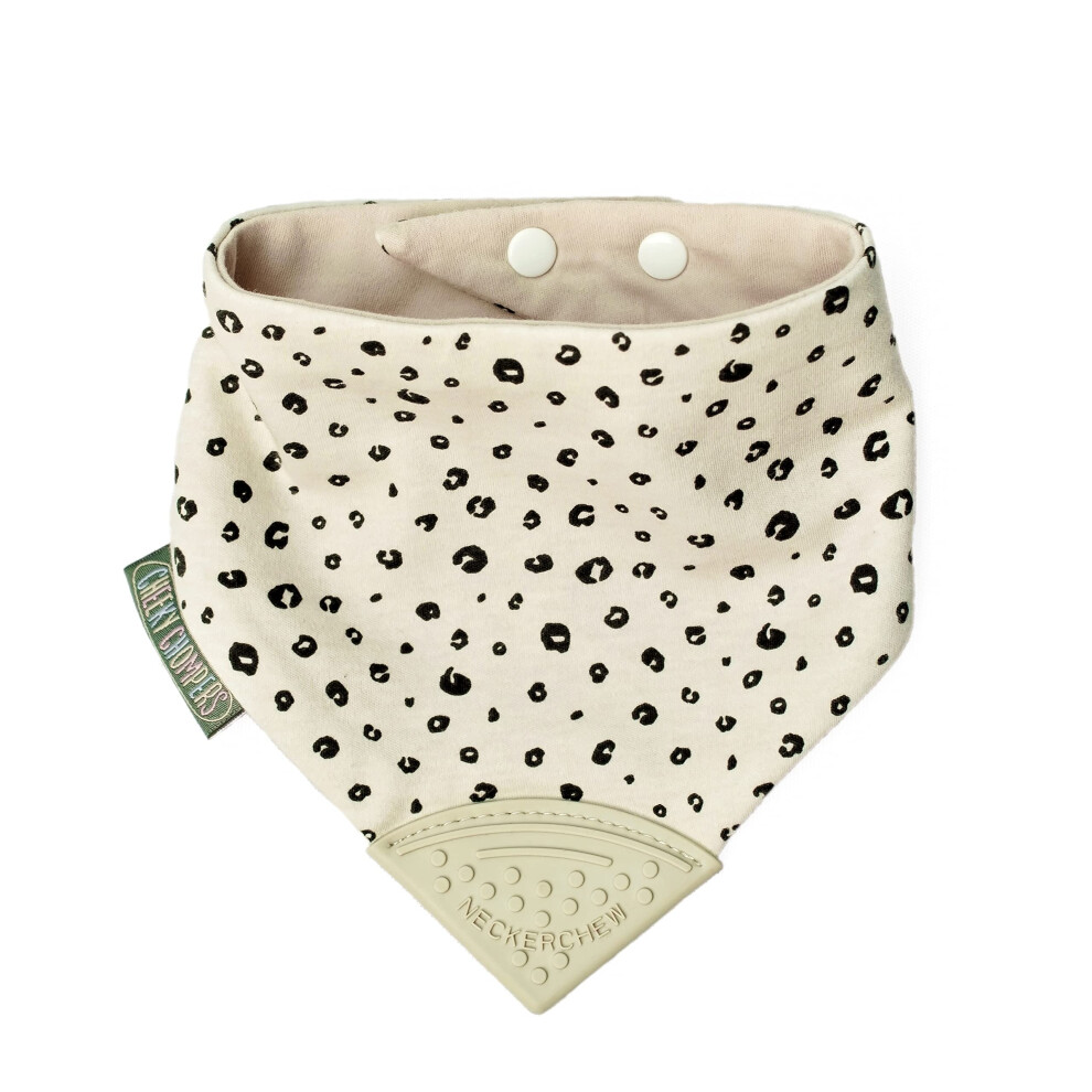Baby Bibs With Teether | 2 Months+ Teething Bibs, Toddler Bibs | Reversible Dribble Bib & Baby Teether | Multi-Award Winning Neckerch Cheeky Chompers