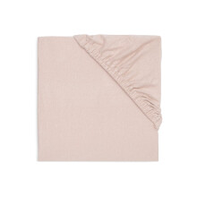 Jollein Jersey Fitted Sheet - Wild Rose - 70 x 140 cm - 100% Cotton - Fitted Sheet - Dusky Pink