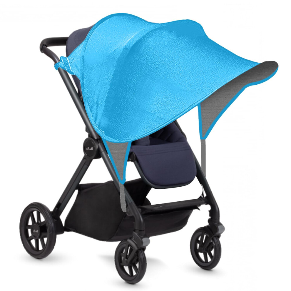 Pram Sun Shade Cover,Upf50+ Universal Baby Sunshade,Foldable Baby Stroller Sun Shade Pushchair Awning,Breathable Pram Sun Shade,Stroller Sun Shade Ca Esteopt
