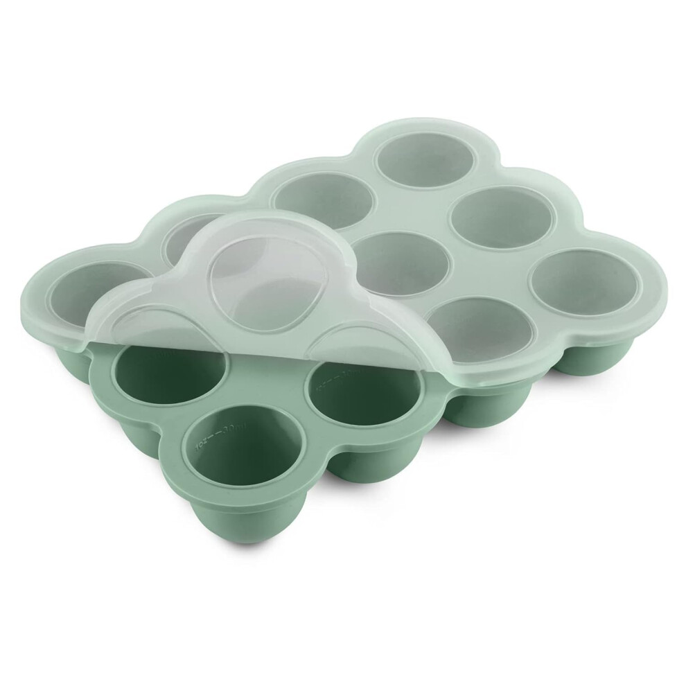 btrfe Baby Food Storage Container Silicone Baby Food Freezer Food Grade Silicone Perfect Food Container for Homemade ice Cube Tray with lid Baby Food