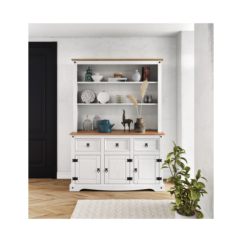 Mercers Furniture Corona 3 Door Welsh Dresser White