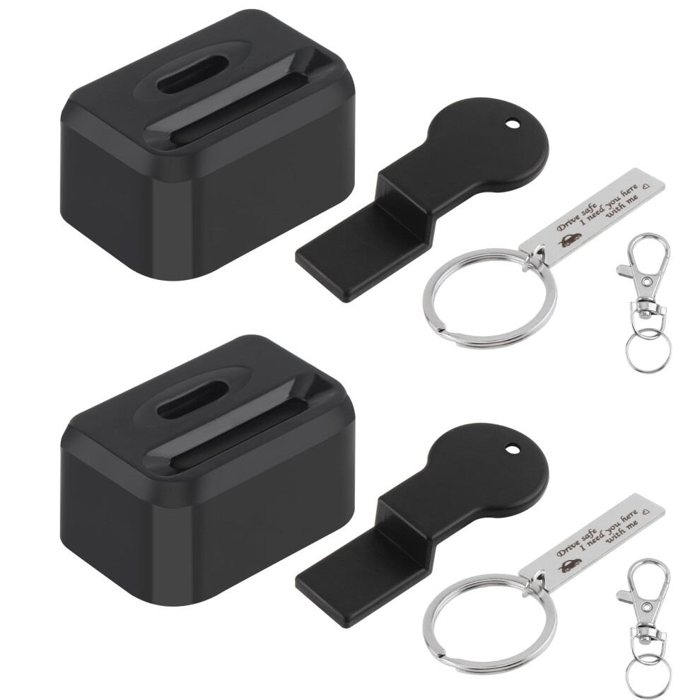 Car Seat Buckle Guard, Kids/Special Needs Seatbelt Locks, Belt Buckle Holders Seat Buckle Covers Locking Clips Fits Most Vehicles(2Pack, Black Qopahi