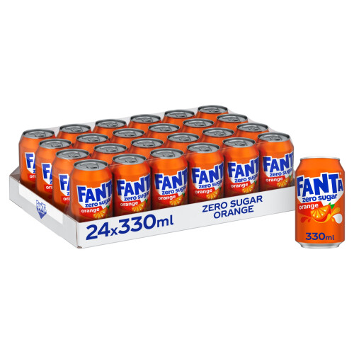 Fanta Fanta Can Orange Zero 330 ml (Pack of 24)