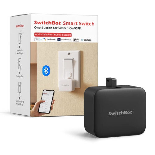 SwitchBot Smart Switch Button Pusher: Bluetooth, Timer, App Control