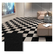 Carpet Tiles Non-Slip Self-Adhesive 12x12in Black DIY Carpet Floor Tiles 12 Pieces Reusable