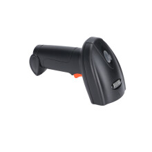 Handheld Wireless Barcode Scanner U2-W, Staub- und wasserdicht nach IP54, 2000mAh Akku, 360 Lesen (Schwarz-Orange)