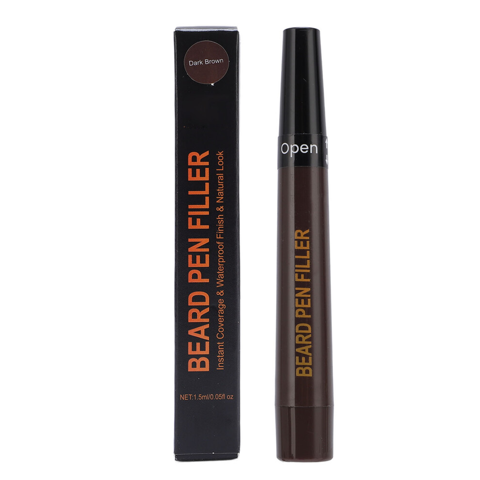 Dark/Brown 1.5Ml Beard Pen Long Lasting Beard Pencil Filler