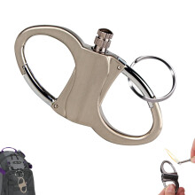 Keyring Lighter Keychain with Permanent Fire 10,000 Times Fire Starter for Hiking Camping Silver Multifunctional Key Organizer