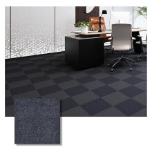 Carpet Tiles Non-slip Self-adhesive Carpet Tiles 12x12in Dark Gray 15 Pieces DIY Reusable Home Textiles