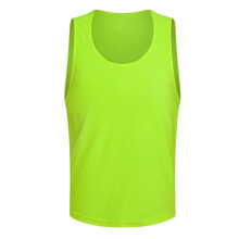 Pack of 5 Football Training Vests for Team Sports, Fluorescent Green C, XL Size, Adult and Teen Basketball Baseball Accessories