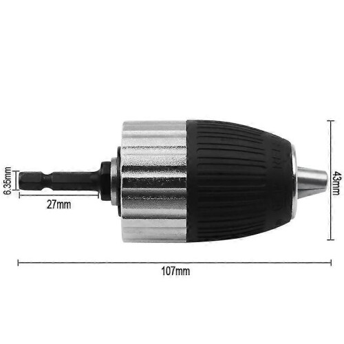 2-13mm 3 / 8-24UNF Clamping range Driver Tool Accessories Keyless Adapter Impact Hex Shank Drill Chuck 1