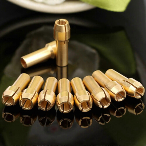 10pcs/set Mini Drill Chucks Adapter for DREMEL Brass Collect 3.2mm/1/8\ 1