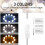 Éclairage miroir 10 LED - Éclairage miroir - 10 niveaux de luminosité - 3 couleurs 3