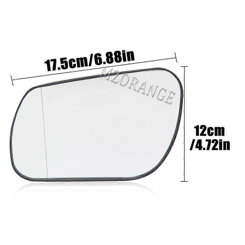 (1 st vänster)1 st Dörrsidospegelglas för Mazda 3 BK 2003-2010 Backspegelglas för 1