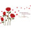 Romantic Red Rose Avtagbara väggdekor – Väggdekor – Sovrum – PVC 4