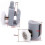8x Justerbar Roller Dual Roller Caster Wheel Duschdörr Badrum 23mm 3