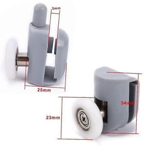 8x Justerbar Roller Dual Roller Caster Wheel Duschdörr Badrum 23mm 2