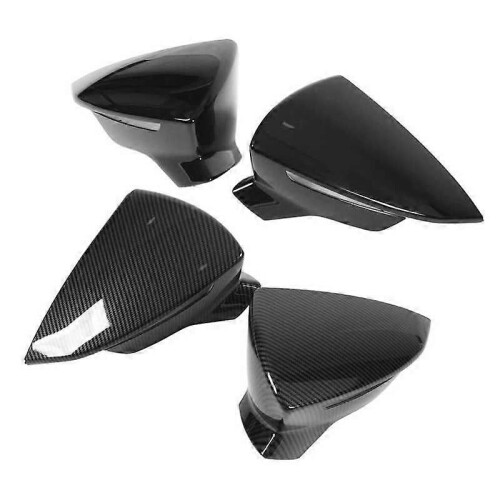 (Glossy Black)Car Mirror Pair Rear View Mirror Protective Covers Left Right Replacement for SEAT Leon 2