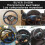 (Blue Red Thread)WCaRFun DIY Customized Name Hand-Stitched Black Artificial Leather Car Steering Wheel 2