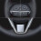 (Grå tråd) Svart konstläder bilrattskydd för Renault Clio 3 2008 2009 Clio dynamics 4