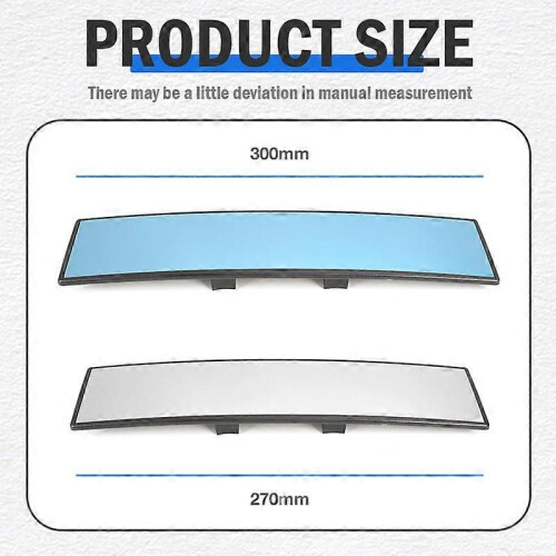 (Vit-300mm)Barbackspegel Interiör Backspegel Universal Backspegel Antireflex bred 1