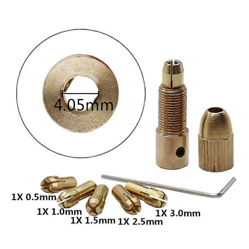 (5.05mm)7PCS/Set Electric Drill Bit Kit Chuck Adapter Collet 0.5-3mm Mini Drilling Tool Drill Folder 1